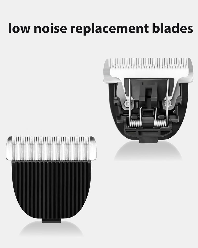 Replacement Blades 2 Pack for ONEISALL Dog Hair Vacuum and Dog Grooming Kit, Low Noise Pet Clipper Replacement Blade for ONEISALL Replacement Blade, Cleaning Brush - PawsPlanet Australia