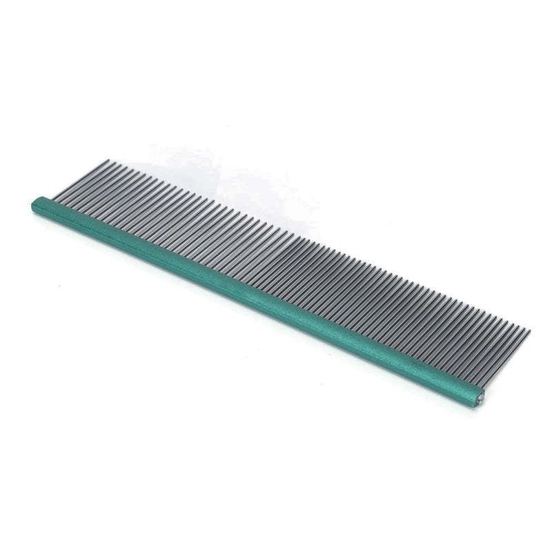 Generic Greyhound Comb for Dogs, Metal Dog Comb with Rounded Ends, Green Green 13cm/5.1in