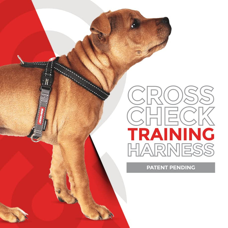 EzyDog Crosscheck No Pull Dog Training Harness – 2-in-1 Escape Proof Reflective Dog Harness for Easy Controlled Walks (XL, Blue) XL - PawsPlanet Australia