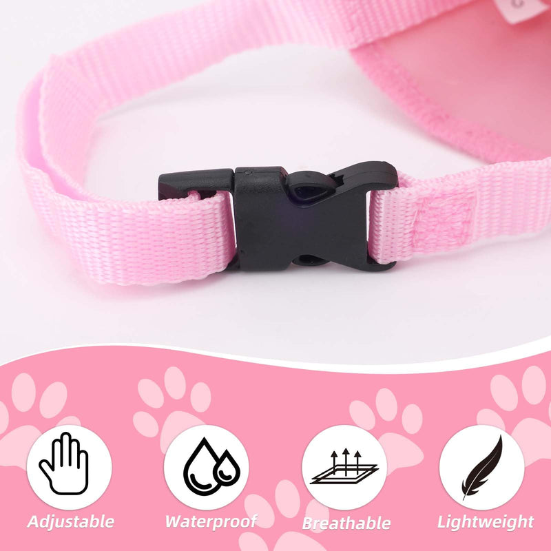 Muzzle for Small Dogs, Breathable Adjustable Anti-Biting Dog Barking Muzzle Pink Soft Anti-Chewing Puppy Mouth Cover for Chihuahua Poodles Pet Grooming Vet Visit - PawsPlanet Australia