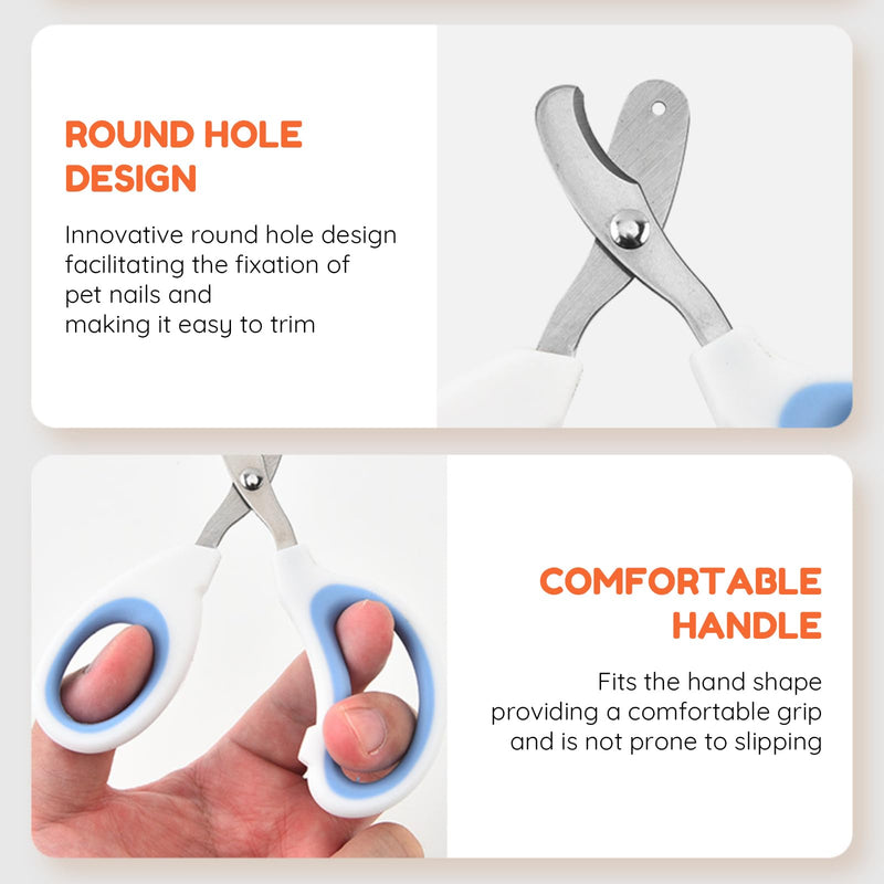 Cat Nail Clippers and Dog Nail Clippers 2-in-1, Professional Cat Nail Trimmer with Sharp Angled Blades, Safe Pet Nail Clippers for Cats, Kittens, Small Dogs and Rabbits-2PCS - PawsPlanet Australia