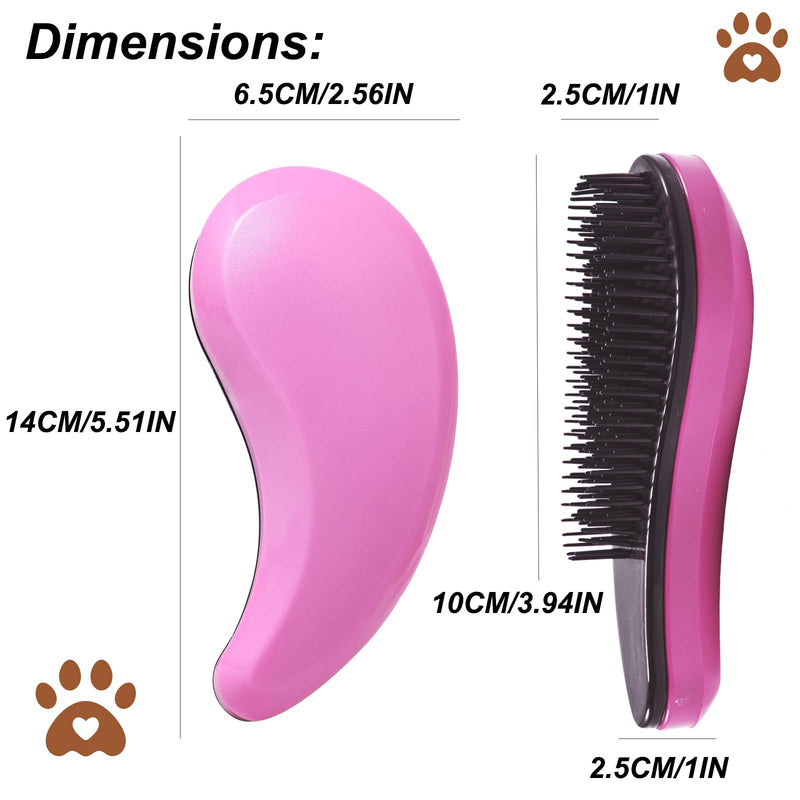 Puppy Brush, Soft Dog Brush for Grooming, Puppy Hair Remover Brush Comb, Grooming Tool for Poodles, Teddy, Yorkies, Maltese, Shih Tzu, Chihuahua, Pink - PawsPlanet Australia