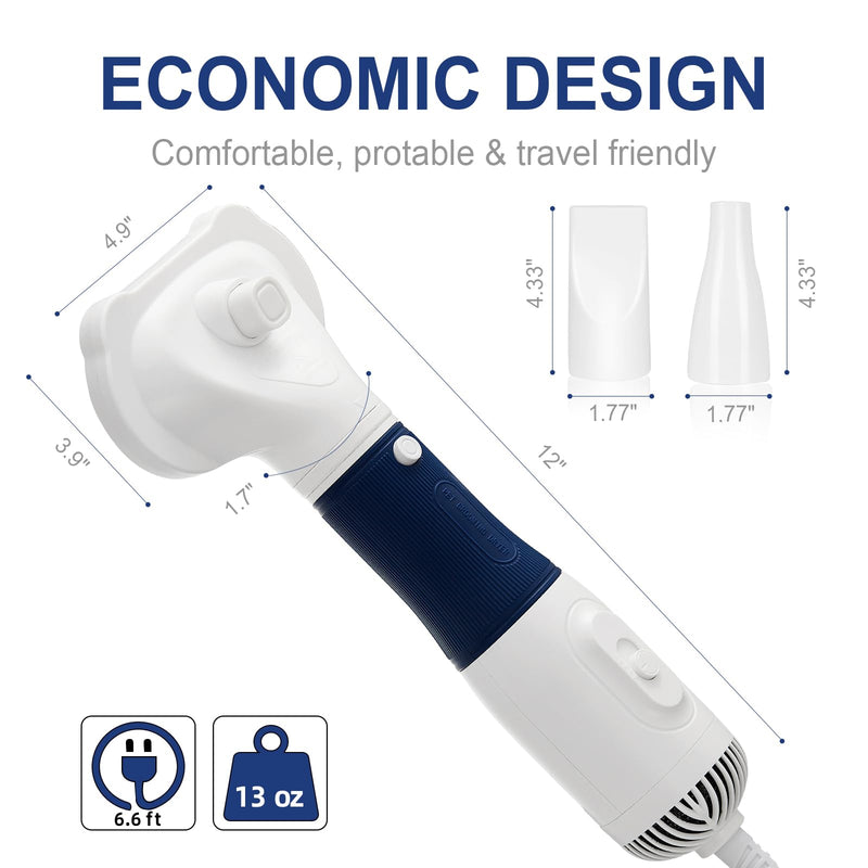 3-in-1 Dog Hair Dryer with Slicker Brush for Small and Medium-Sized Dogs and Cats Pet Hair Dryer Dog Blow Dryer Portable Overheat Protection Adjustable Temperature - PawsPlanet Australia