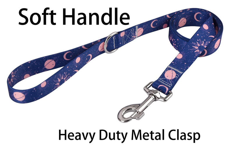 Dog Collar and Leash Set for Small Dogs Cats, Soft Comfy Pet Collar for Small Medium Large Dogs, Universe Pattern for Boy Girl Puppy Dogs Cats(Universe Set,XS) X-Small (Pack of 1) Set Universe