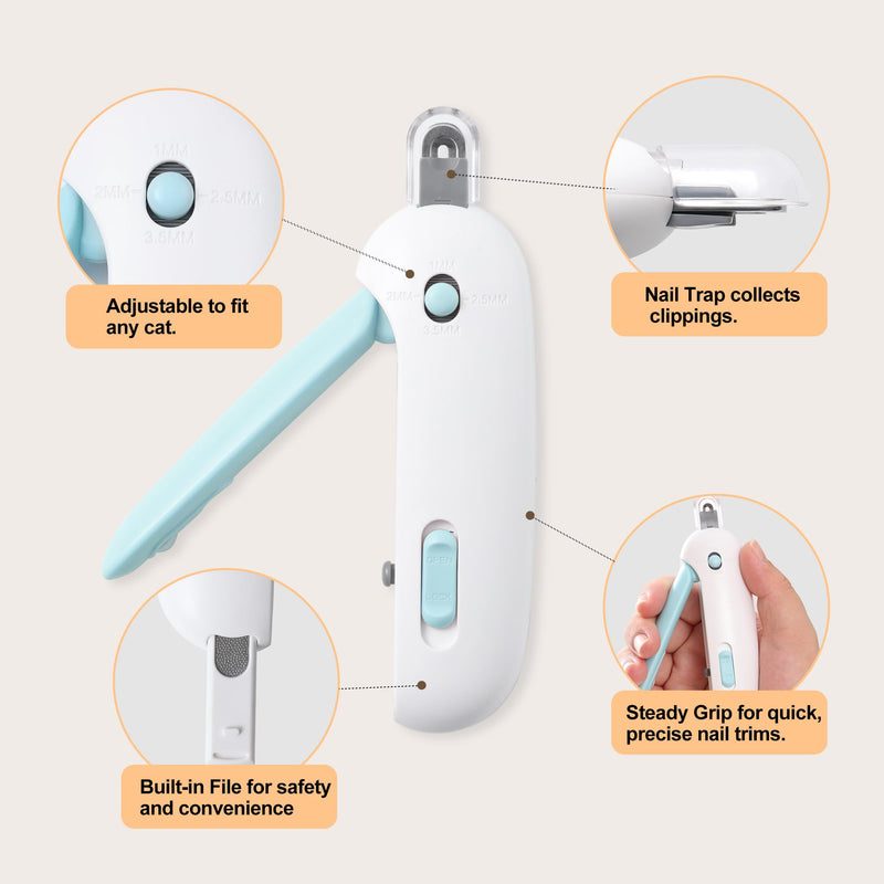 Spritz Defur Comb for Cats | Upgraded Electric Cloud Care Cat Brush | Steam Brush for Cats | Cat Nail Clippers with Safety Design | Pet Bath Brush with Gel Dispenser |3PCS Premium Grooming Supplies - PawsPlanet Australia
