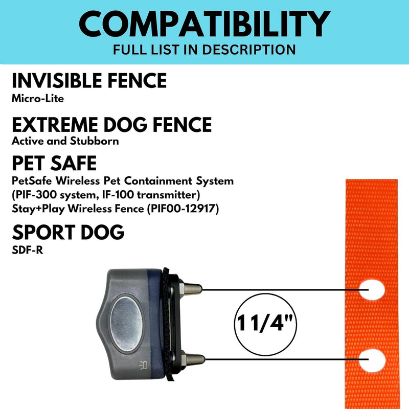 ECollar Replacement Strap, Pet Safe Collars Replacement, Shock Collar Replacement Collar, Invisible Fence Collar Replacement, Compatible with Pet Safe, Invisible Fence (Bright Blue, 3/4") 3/4" Bright Blue - PawsPlanet Australia