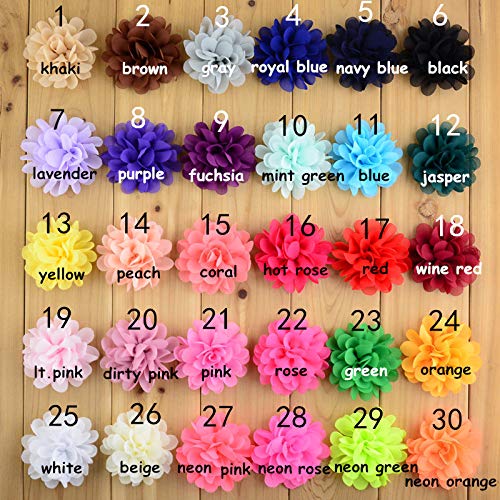 PET SHOW 30pcs/Pack 2.8" Plain Pet Puppies Collar Embellishment Flowers Bows Attachment Small Medium Large Dogs Cats Collar Charms Accessories Slides - PawsPlanet Australia
