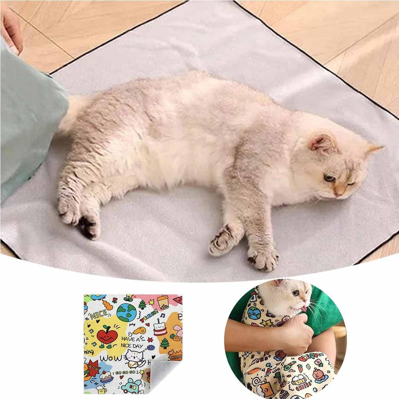 Cat Grooming Wrap, Anti-Bite Cat Wrap for Cutting Nails Cat Restraint for Nail Clipping Fabric for Cats Restraint Bag Cat Grooming Bag Cat Nail Trimming Restraint Wrap Medium - PawsPlanet Australia