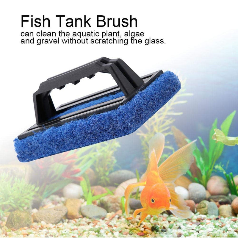 Yosoo Aquarium Fish Tank Cleaning Brush, Glass Algae Scraper Cleaner, Aquarium Cleaning Tool, Hand-held Plastic Bathroom Tile Surfaces Household Kitchen - PawsPlanet Australia