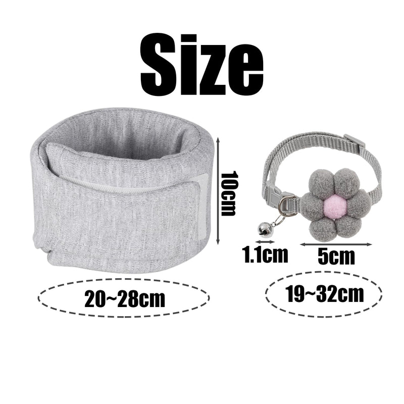 1 x neck protective cover for pets and 1 x collar, practical neck protection collar, pet protection ring, suitable for skin damage in pets, post-operative and other scenes.