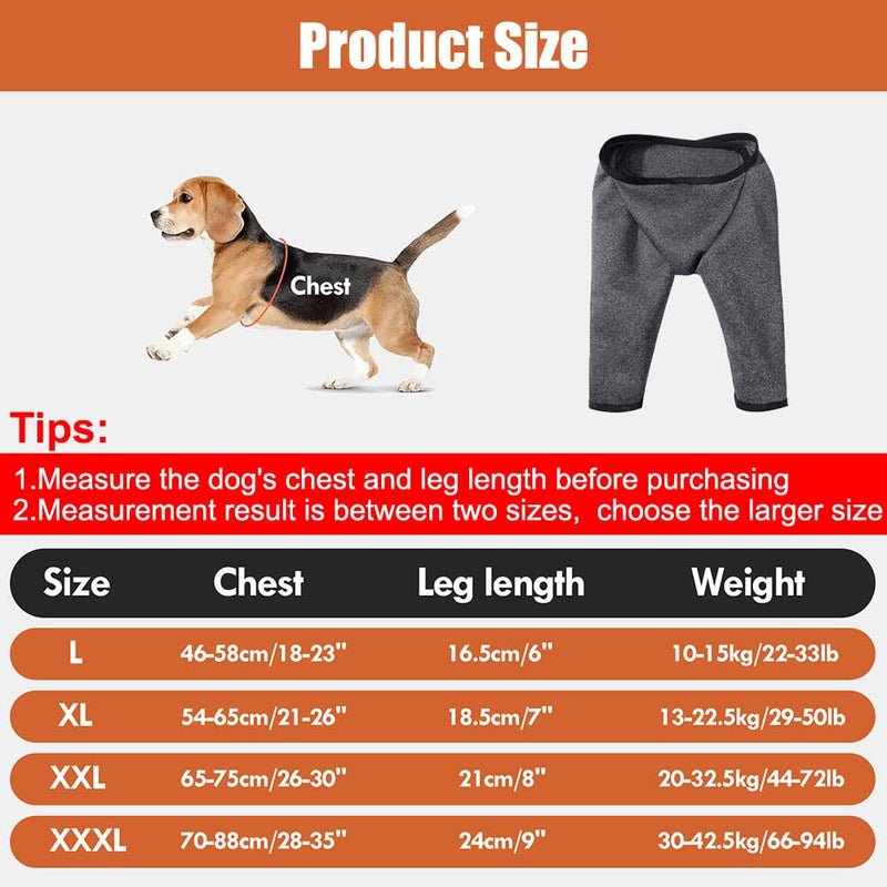 DONGKER Dog Elbow Protector, Breathable Dog Front Leg Surgery Recovery Sleeves With Magic Stickers for Pet Front Leg Injury Recover Sprains XXXL