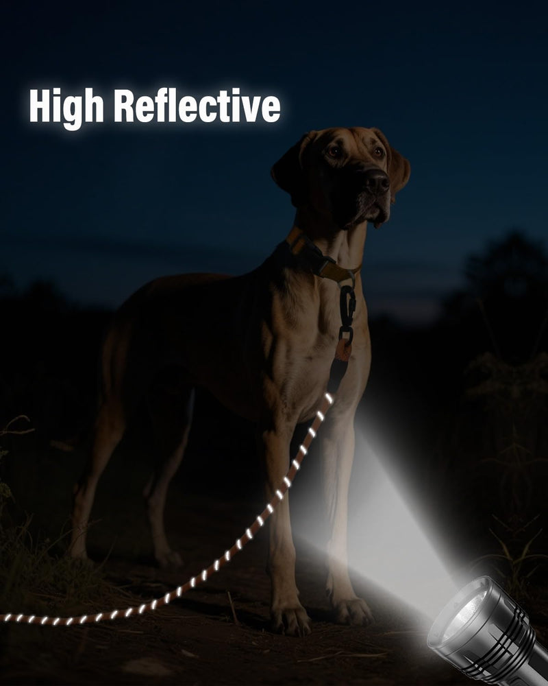 Joytale Long Leash for Dog with Removable Padded Handle, Heavy Duty Lead for Large Medium Dogs,15FT/30FT/50FT/65FT Reflective Training Leash for Play, Camping, Backyard Tie Out, Orange, 50FT 50FT, 3/8" - PawsPlanet Australia
