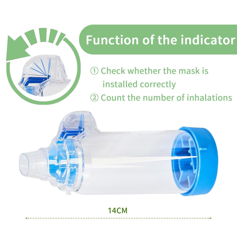 Cat Inhaler Spacer with Indicator, Specially for Cats and Small Dogs, Pet Aerosol Chamber with Silicone Mask, for Home and Outdoor (S) S