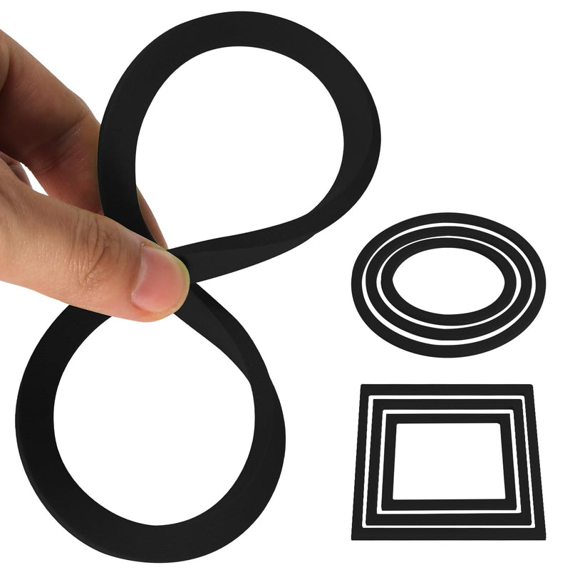 6pcs Fish Feeding Rings, Aquarium Floating Plant Rings, Round & Square Fish Feeder Rings Floating Plant Corral Fish Tank Plant Ring for Bettas, Goldfish, Turtle Aquarium Accessories (Black) - PawsPlanet Australia