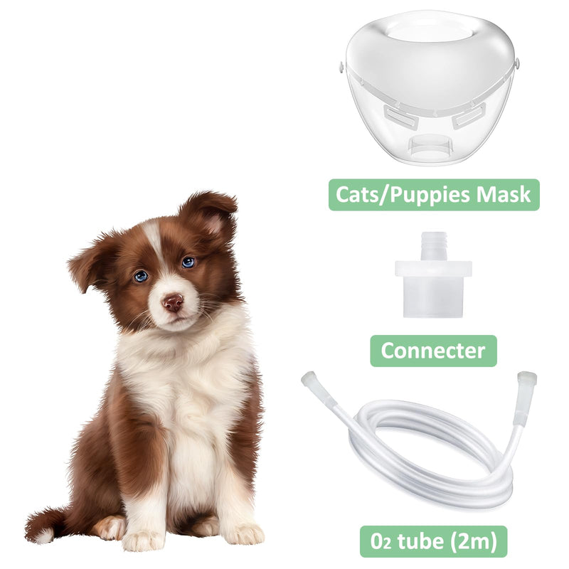 Cat Inhaler Mask, Oxygen Mask for Cats and Puppies, Pet Oxygen Mask and Tube, Suitable for Cats and Small Dogs (Equipment Not Included) （S） S - PawsPlanet Australia