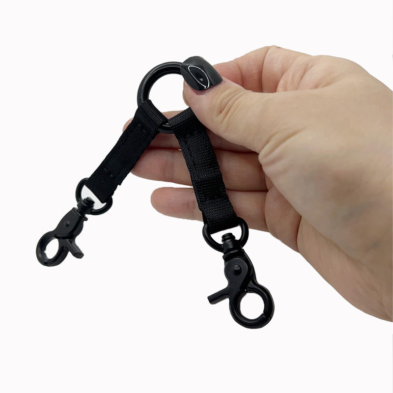 Double Headed Hook pet Safety Nylon 2 Way Coupler with Nickel Plated Swivel Clip - PawsPlanet Australia