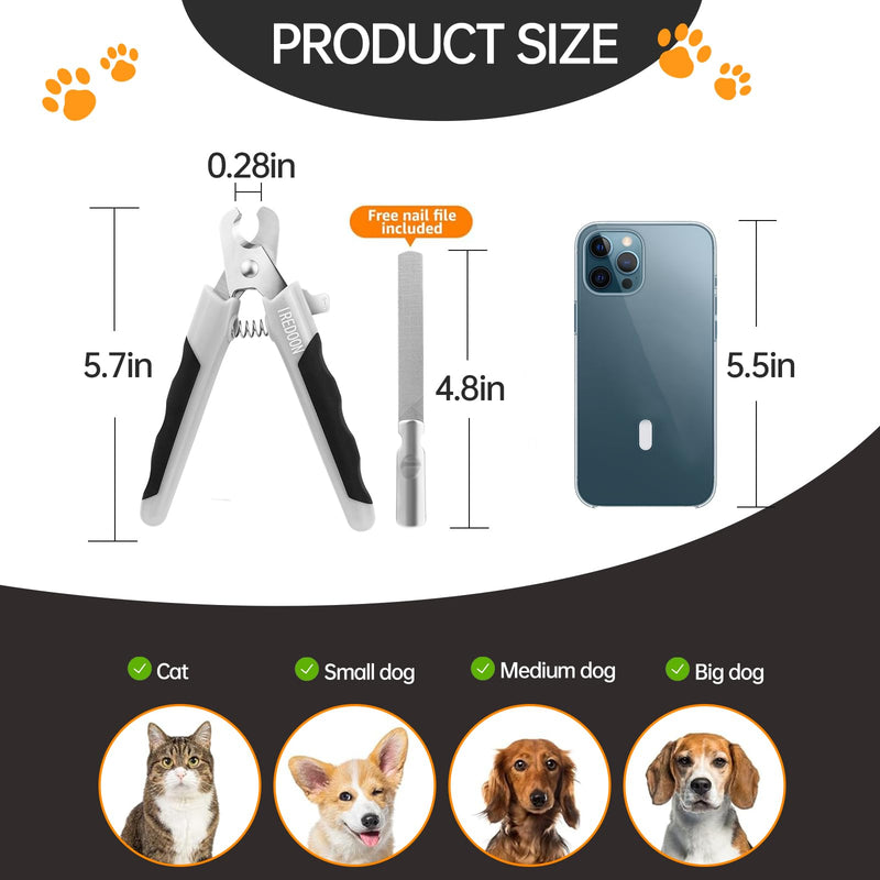 Dog Nail Clippers and Trimmers with Nail File, Ultra-Sharp 4CR13 Stainless Steel Blades Pet Grooming Nail Clippers for Small Medium-Large Breeds - PawsPlanet Australia