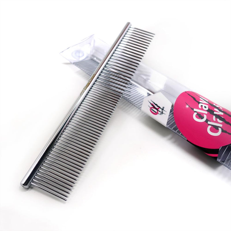 Cat Combs with Rounded Teeth, Removing Tangles and Knots, Quality Chrome Plated Thinner Round Spine Comb, Great Hand Feel and is NOT Easy to Rust, Exquisite and easy to carry