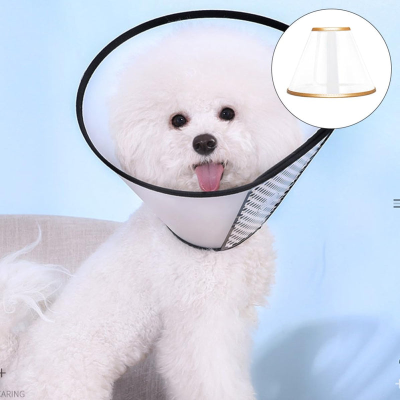 Pet recovery collar made of PVC and PU, transparent and easy to wear, 16-21 cm, 1 piece, protection against scratching and licking during postoperative care