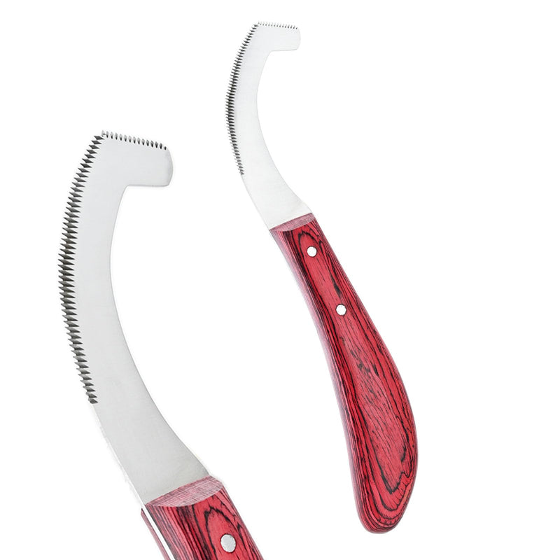 Pro Farrier Grooming Bugs Bot Knife– Stainless Steel Blade, Wooden Handle, Multi-Purpose Mane and Coat Cleaning Tool for Horses, Goats, and Cattle (Green) SoftRed - PawsPlanet Australia