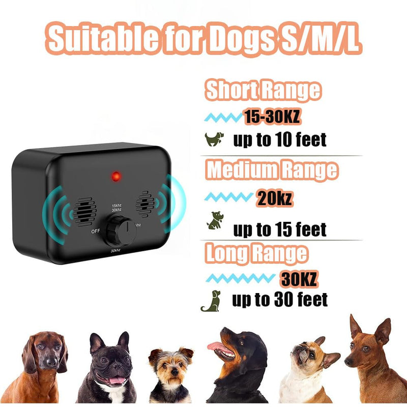 Anti Barking Device for Dogs Auto Dog Bark Deterrent Devices for Indoor Outdoor Rechargeable Dog Barking Silencer with 3 Modes Ultrasonic Barking Control Deterrent Devices Safe for Dogs People-2 Pack - PawsPlanet Australia