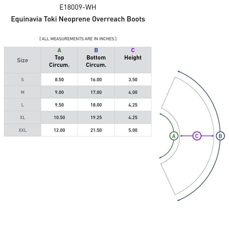 Equinavia Toki Bell Boots for Horses | Neoprene Overreach Boots - White - XXL