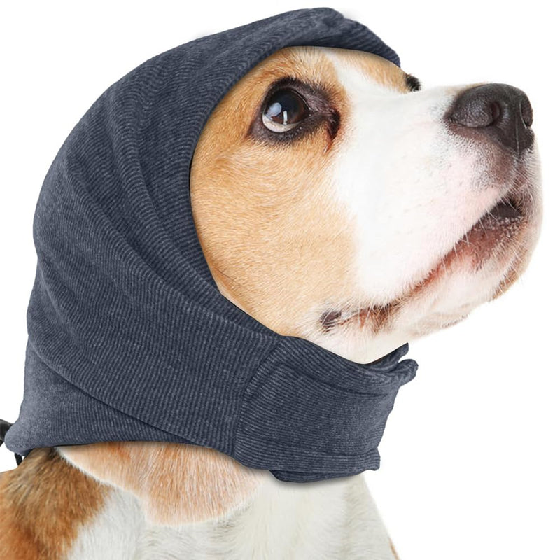 Ear Protection for Dogs, Soothing Earmuffs for Dogs, Dog Scarf for Neck, Earmuffs, Forces for Anxiety Relief and Soothing (Grey, M) gray