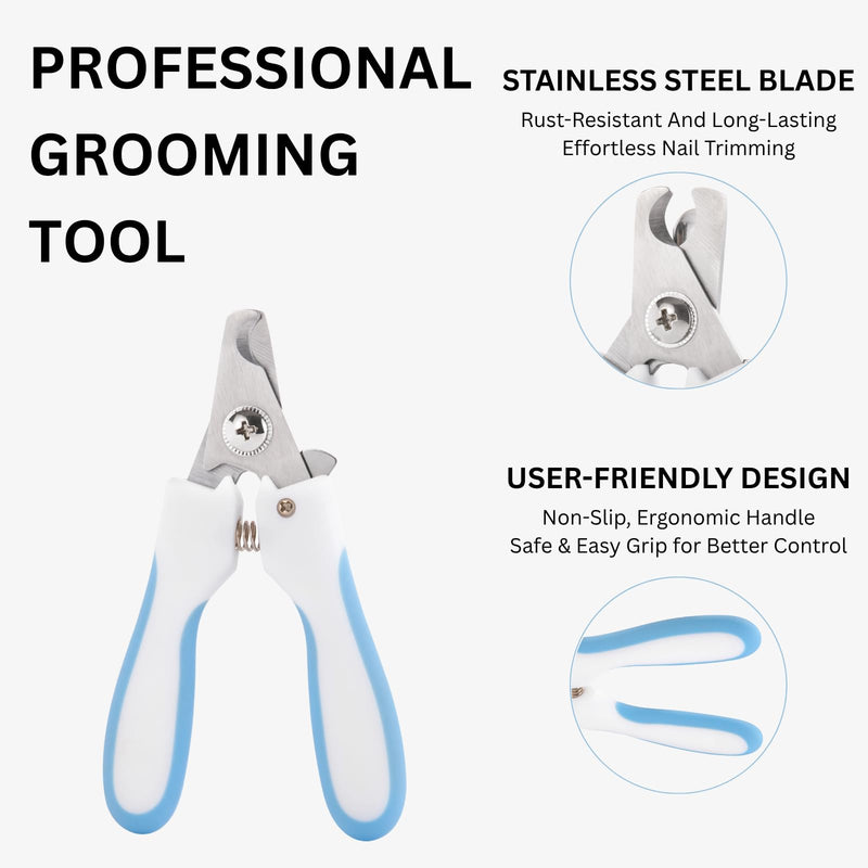 AIXINPET Dog & Cat Nail Clippers and Trimmers - with Free Nail File, Protective Guard to Avoid Over Cutting, Extra Sharp Blade - Suitable for Small to Large Dogs, Puppies, Birds and Rabbits (Large) - PawsPlanet Australia