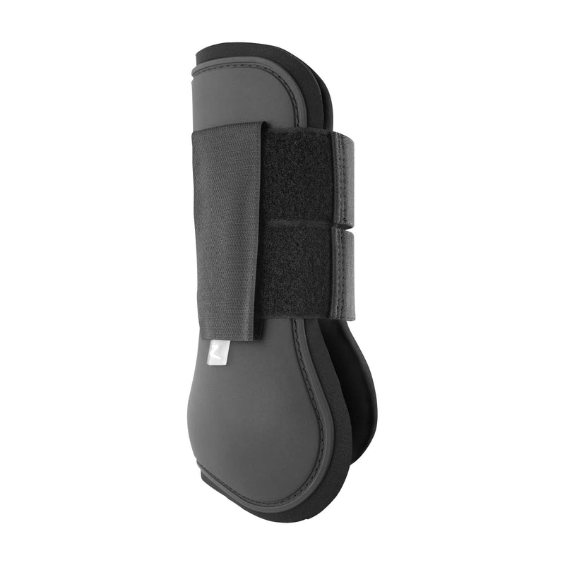 HORZE Chicago Protective Horse Tendon Boots - Lightweight Open Front Boots for Jumping, Trail Riding, and Turnout (Pair) - Black - Pony - PawsPlanet Australia