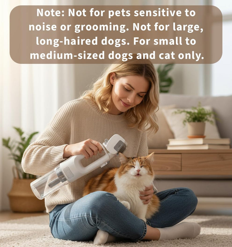 [2026 Version]Dog Vacuum for Shedding Grooming- 5 in 1 Cleaning Slicker Brush for Dogs & Cats Deshedding Vacuum Brush with 5 Pet Grooming Tools for Shedding Pet Hair, Home Cleaning Grooming Supplies - PawsPlanet Australia