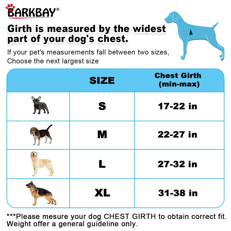 BARKBAY No Pull Dog Harness Front Clip Heavy Duty Reflective Easy Control Handle for Large Dog Walking with ID tag Pocket Large(Chest:27-32") Pink - PawsPlanet Australia