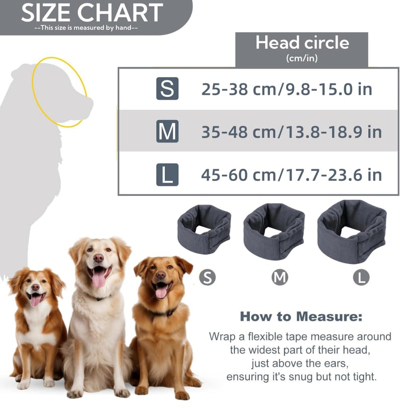 Dog Ear Protectors ，Adjustable Dog Snood for Winter Warmth, Ear Muffs for Dogs with Noise Reduction for Anxiety Relief, Warm Ear Covers for Bathing Grooming Comfort