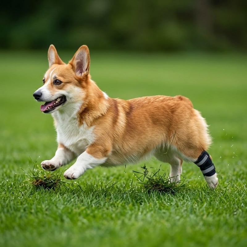 Firstbrace Dog Rear Leg Hock Joint Braces with Removable Metal Strips (L Pair) | Removable rigid metal strips deliver heavy-duty canine rear hock joint stabilisation. L