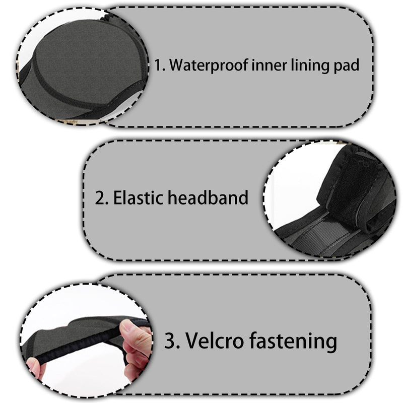 Deep Grey Dog Ear Defenders, Multi Function Dog Ear Protectors Ear Muffs Noise Protection, Waterproof Ear Defenders, Ideal for Anxiety Relief Keeping Dirt Out During Water Play(M)