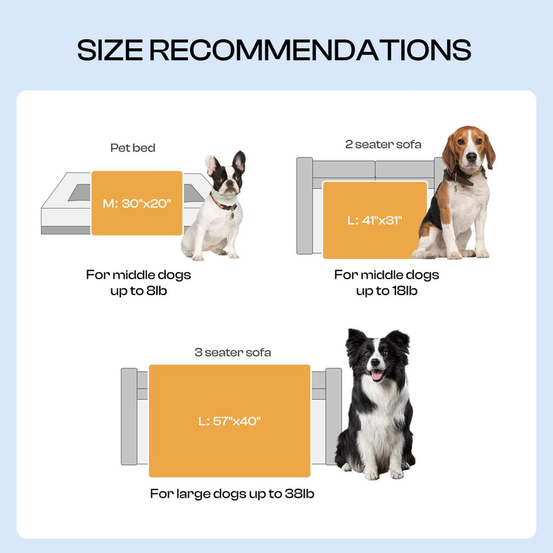Luciphia Premium Fleece Pet Blanket for Small Medium Dogs Puppy Soft Sherpa Calming Cat Throw Blankets(Beige,57x40 inches) Beige 57x40 inches - PawsPlanet Australia
