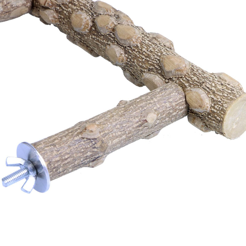 Bird Perch Stand, Bird Cage Top Perch Gym,Natural Wood Parrot Branch for Small Medium Large Parrot (M) M - PawsPlanet Australia