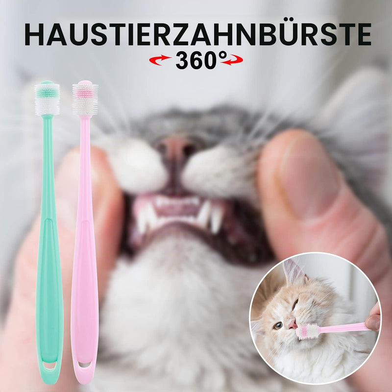 Molain 2 Pieces 360 Degree Dog Toothbrush, Soft Silicone Pet Toothbrushes with 2 Storage Boxes, Cat Toothbrush, Puppy Toothbrush, Dog Teeth Cleaning Set 1 stück (2er Pack)