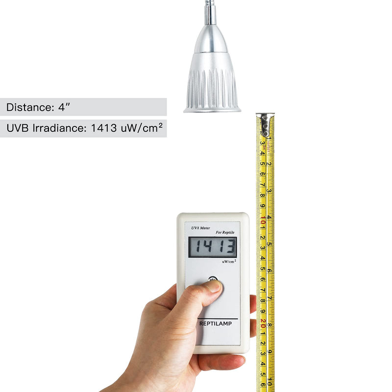 REPTILAMP UVA UVB Reptile Light with Timer, LED UV Lamp Replacement for 26 Watts UVB5.0 UVB10.0 CFL Bulb Silver - PawsPlanet Australia