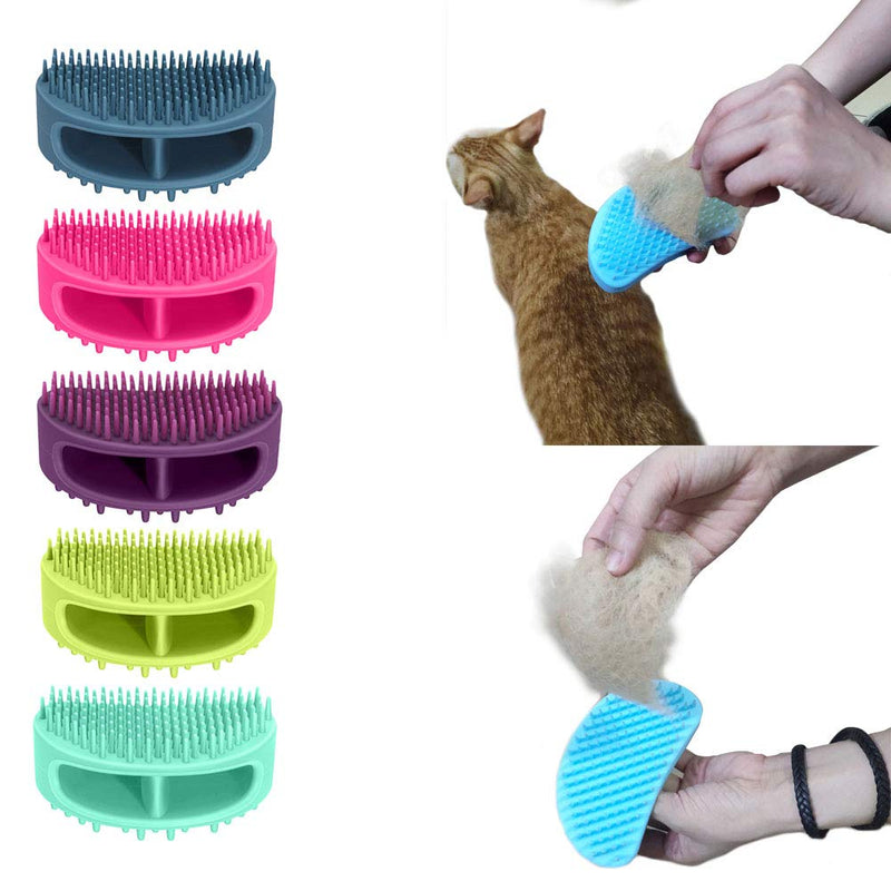 Dog Brush & Cat Brush, Soft Silicone Dog & Cat Grooming Brush, Pet Bath & Massage Brush for Cats and Dogs with Short or Long Hair, Cat Slicker Shedding Hair Brush Limegreen - PawsPlanet Australia