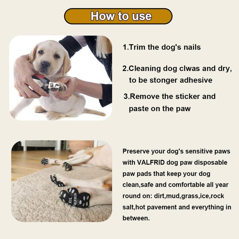 Dog Paw Protector Anti-Slip Grips to Keeps Dogs from Slipping On Hardwood Floors,Best for Summer Hot Pavement,Dog Shoes Booties Socks Replacemen XXL 24 Pieces 6Sets 24Pcs XXL (2.83" x2.52",61-80 lbs) - PawsPlanet Australia
