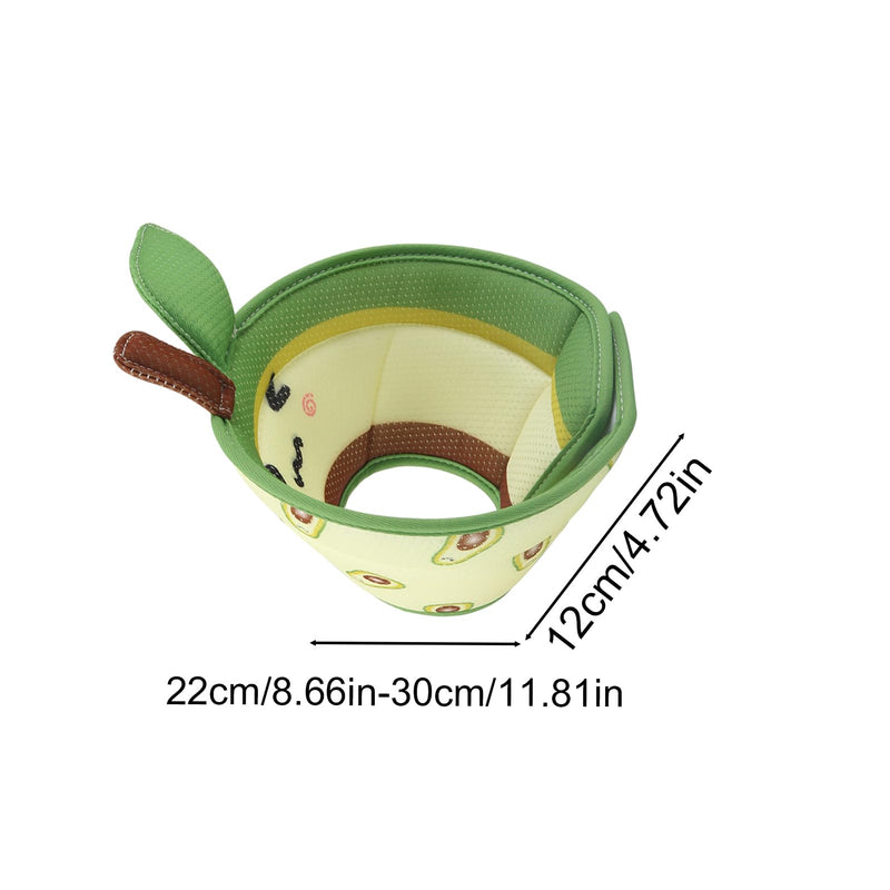 Cat Cones | Soft Cat Neck Cone with Cute Animal Pattern - Cat Donut for Cats and Dogs, Dog Neck Donut, Kitten Cone, Dog Cone, Prevent Biting and Stop Wound Licking Povanjer Avocado M