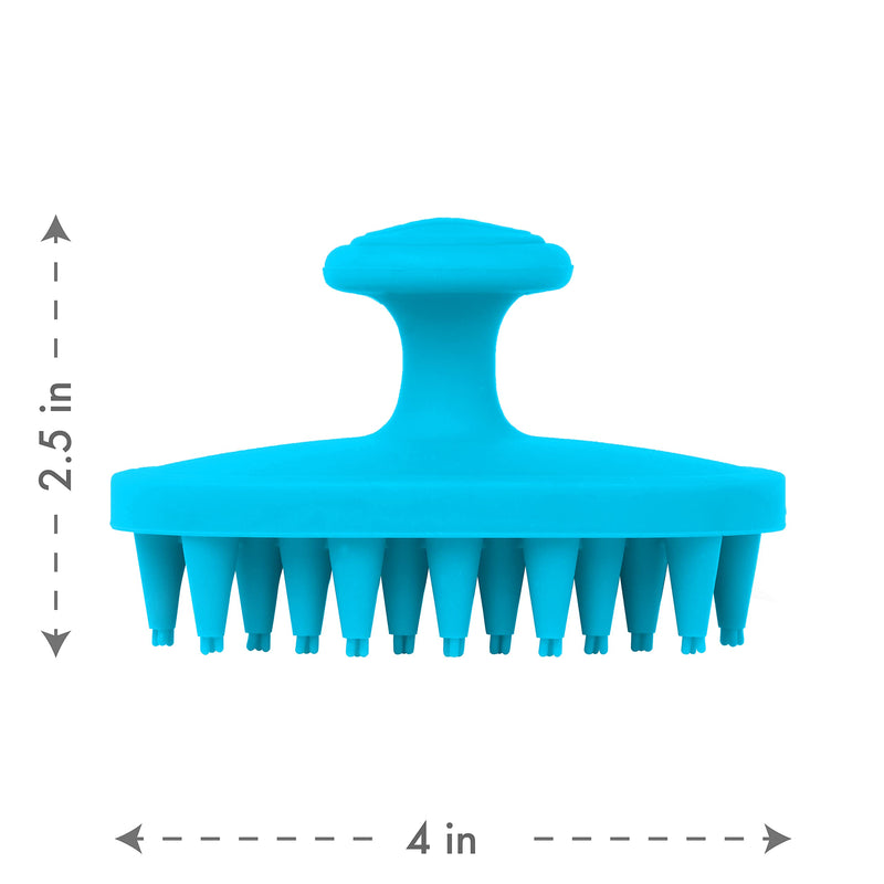 Dexas BrushBuster Silicone Gentle Dog Grooming and Massage Brush Blue - PawsPlanet Australia