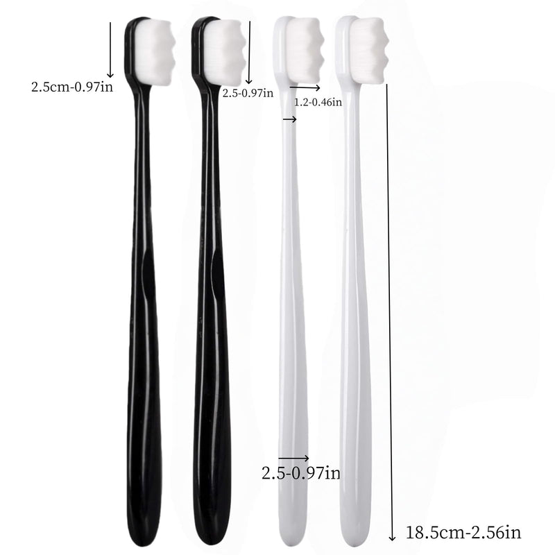 CGO Large Canine Toothbrush 4-piece Set with Ultra-Soft Wavy bristles Design, Gentle Cleaning, Suitable for Large Dogs to Carry During Travel. Includes 4 Individually Packaged toothbrushes