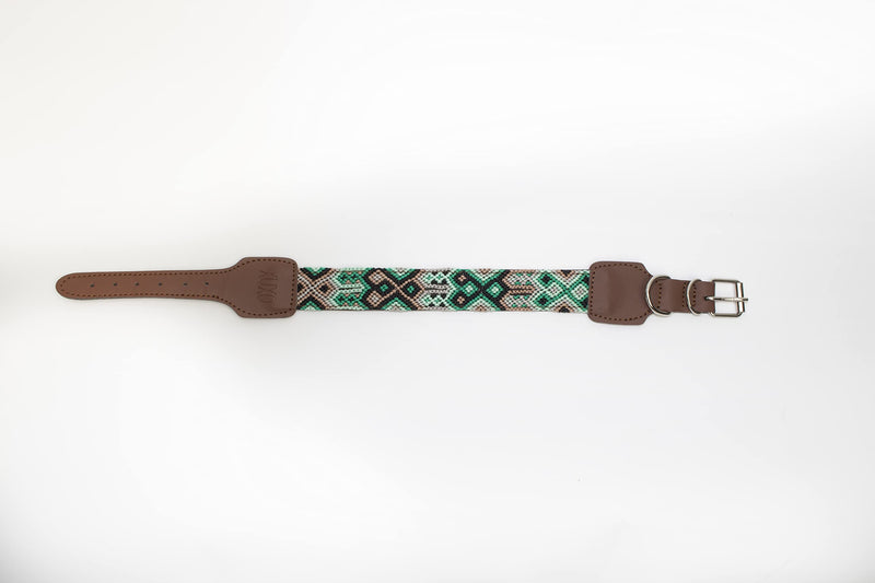 XUXO Dog Collar, Vegan Leather, Handmade, Water Resistant, Durable, Mahahual, XS