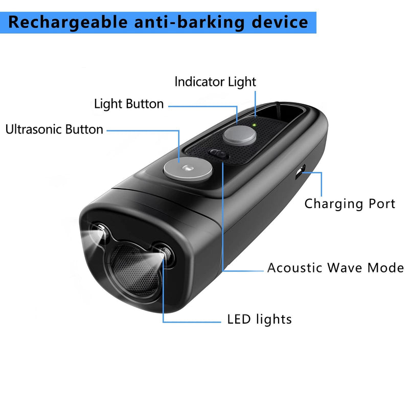 Dog Barking Control Devices,Dog Training Device-Dog Training，Training/Deterrent Modes，Train and Control Your Dog: Effective Barking Control Device LED Flashlight for Training and Behavior Correction - PawsPlanet Australia