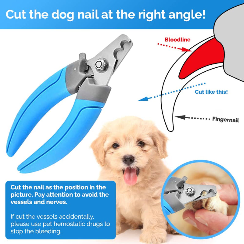 LuckyTail Dog Nail Clippers with Safety Guard & Lock, Professional Pet Grooming Tool for Medium and Large Dogs - PawsPlanet Australia