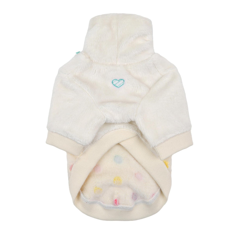 Pinkaholic New York Maycie Winter Shirt Warm Cozy Fashionable for Small Dogs, Ivory, Medium IVORY_MAYCIE - PawsPlanet Australia
