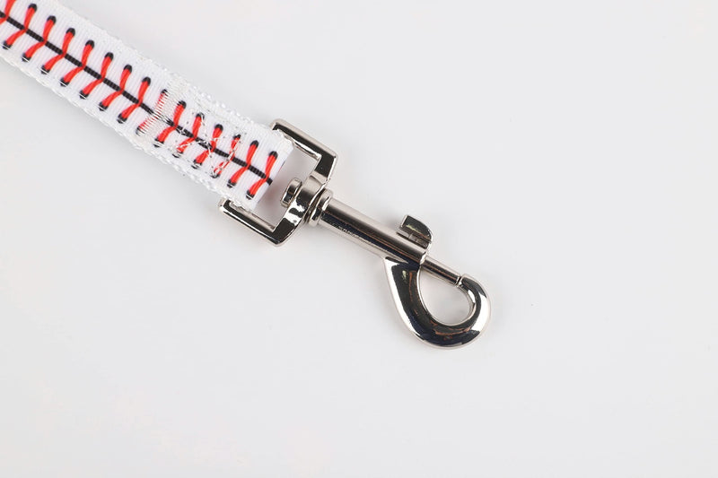 Baseball Dog Leash | Stylish Baseball Stitch Pattern Canine Leash with Secure Metal Clasp, Crafted from Strong and Durable Nylon | Ideal for Hounds, Puppies, Mutts, and More - PawsPlanet Australia