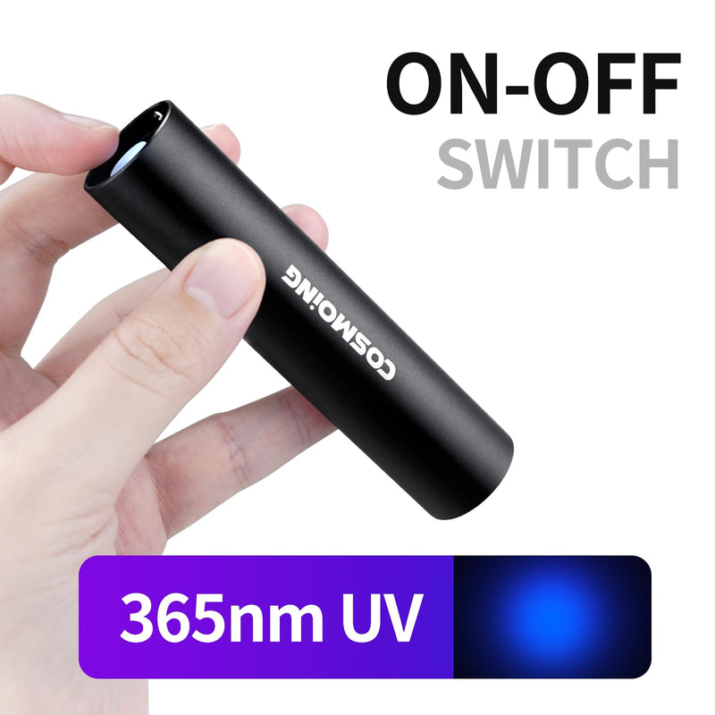 UV Flashlight USB Rechargeable, 365nm Black Light (2 PACK), Mini & Powerful Upgrade Ultraviolet Flashlight Portable Detector for Pet Urine, Cat Dog Stains, Scorpion, Bed Bug 2 PCS - Rechargeable 365nm UV Flashlight-3 - PawsPlanet Australia