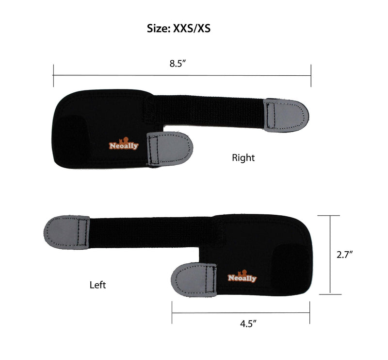 NeoAlly Dog Braces Front Leg Carpal Support Canine Wrist Braces with Safety Reflective Straps for Limping, Joint Pain, Lameness, and Loss of Stability from Arthritis (S/M Pair) S/M (1 Pair)